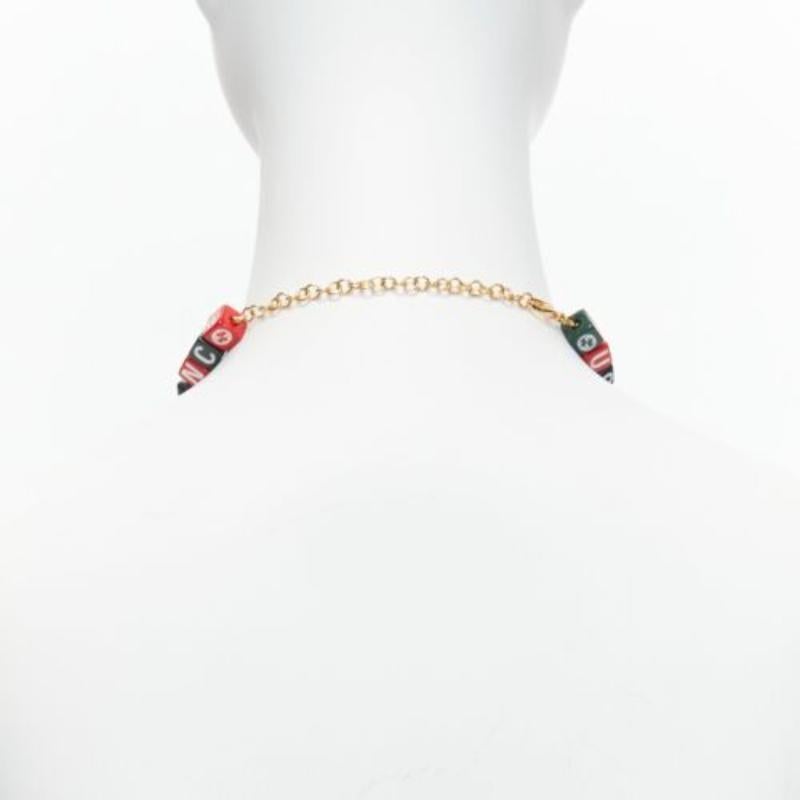 Gucci Balenciaga 2021 Hacker Project Symbols rosso verde cubi collana corta in vendita 1