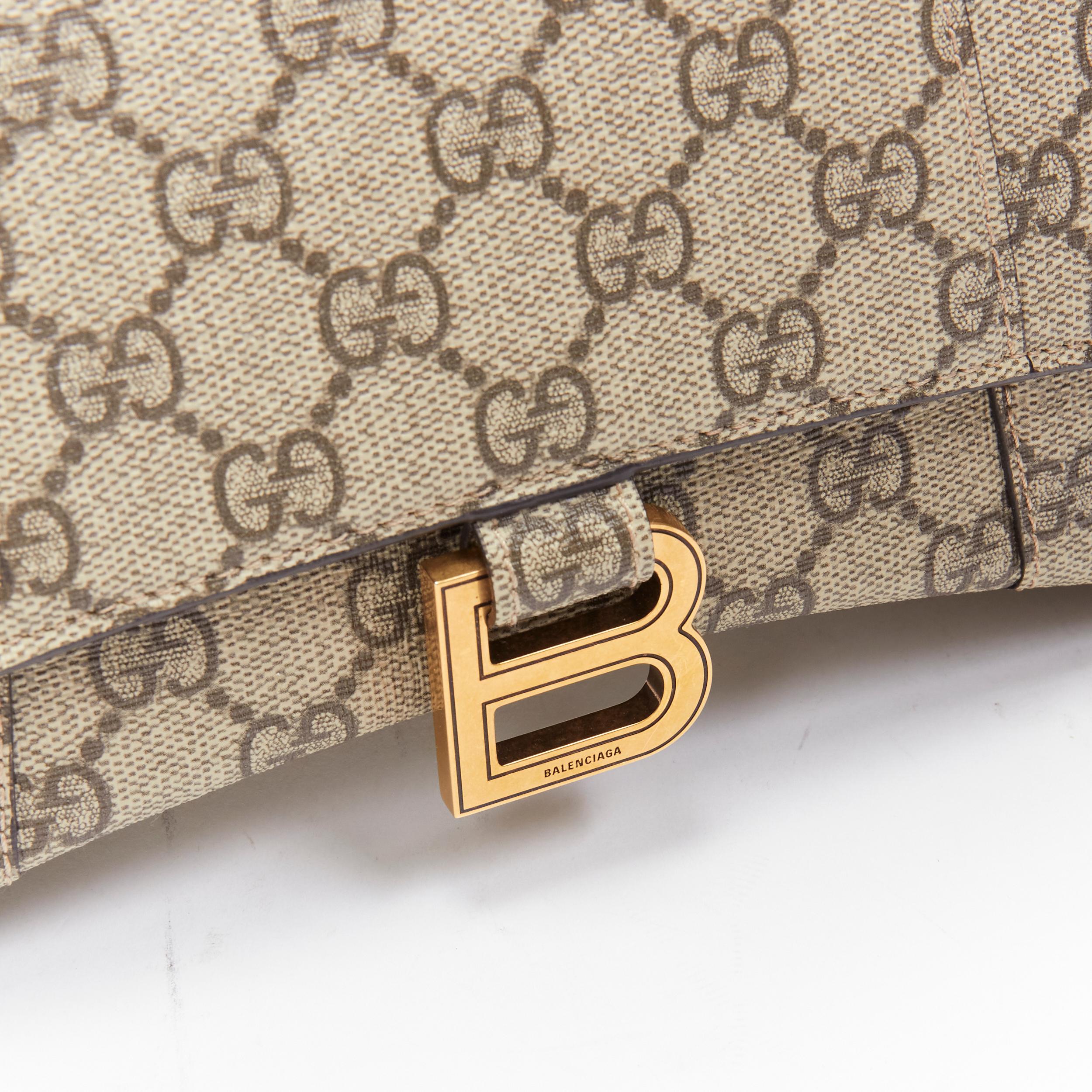 GUCCI BALENCIAGA Hourglass Hacker Project Runway GG B buckle crossbody bag For Sale 3