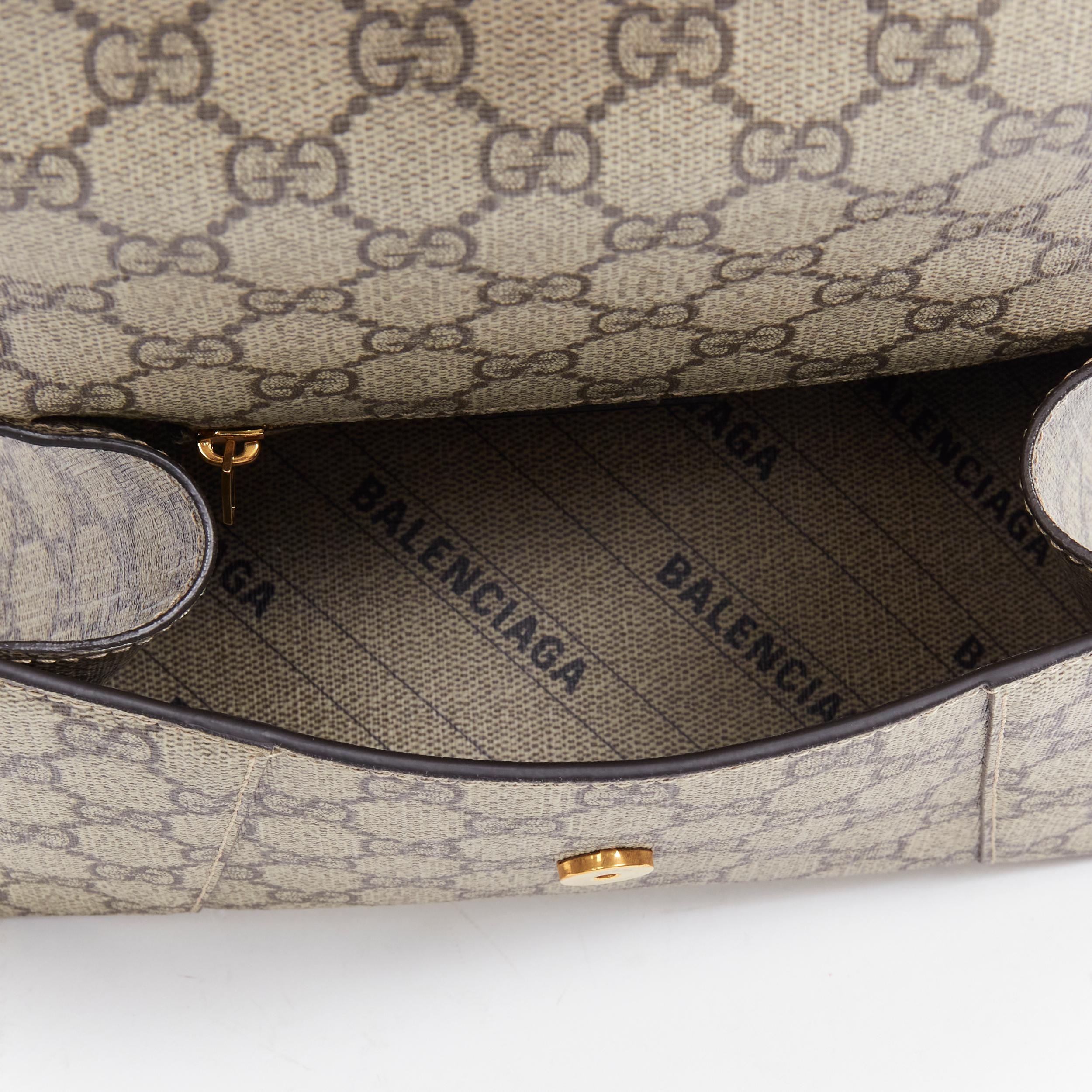 GUCCI BALENCIAGA Hourglass Hacker Project Runway GG B buckle crossbody bag For Sale 4
