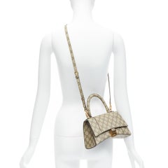 GUCCI BALENCIAGA Hourglass Hacker Project Runway monogram canvas crossbody bag