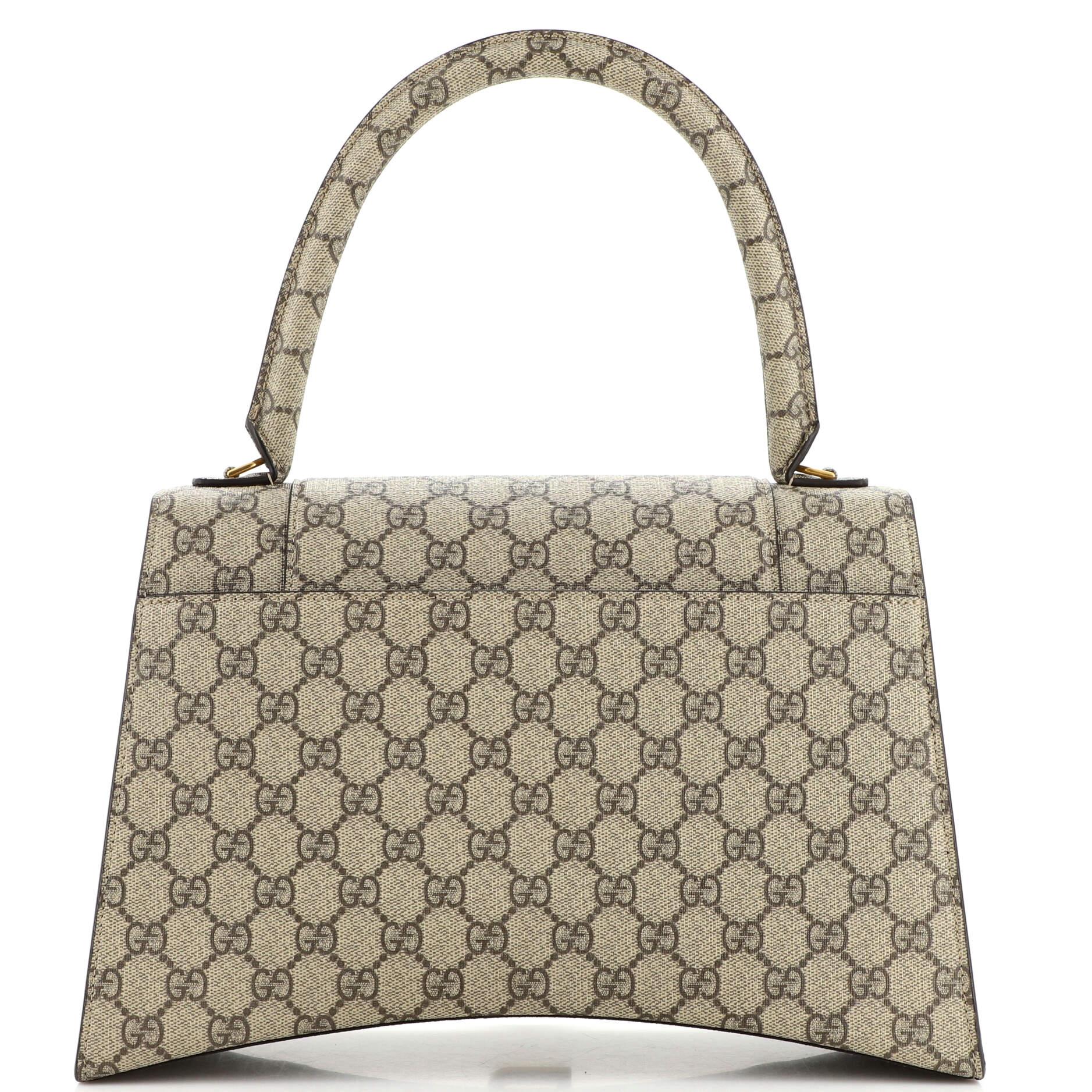 Gucci Balenciaga The Hacker Project Hourglass Top Handle Bag GG Coated Canvas In Good Condition In NY, NY