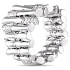 Gucci Bamboo 18K White Gold 0.40ct Diamond Ring