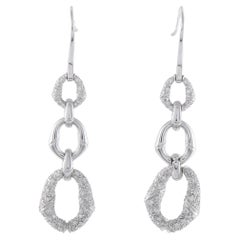 Gucci Bamboo 18K White Gold 2.0ct Diamond Dangle Earrings GU25-060526