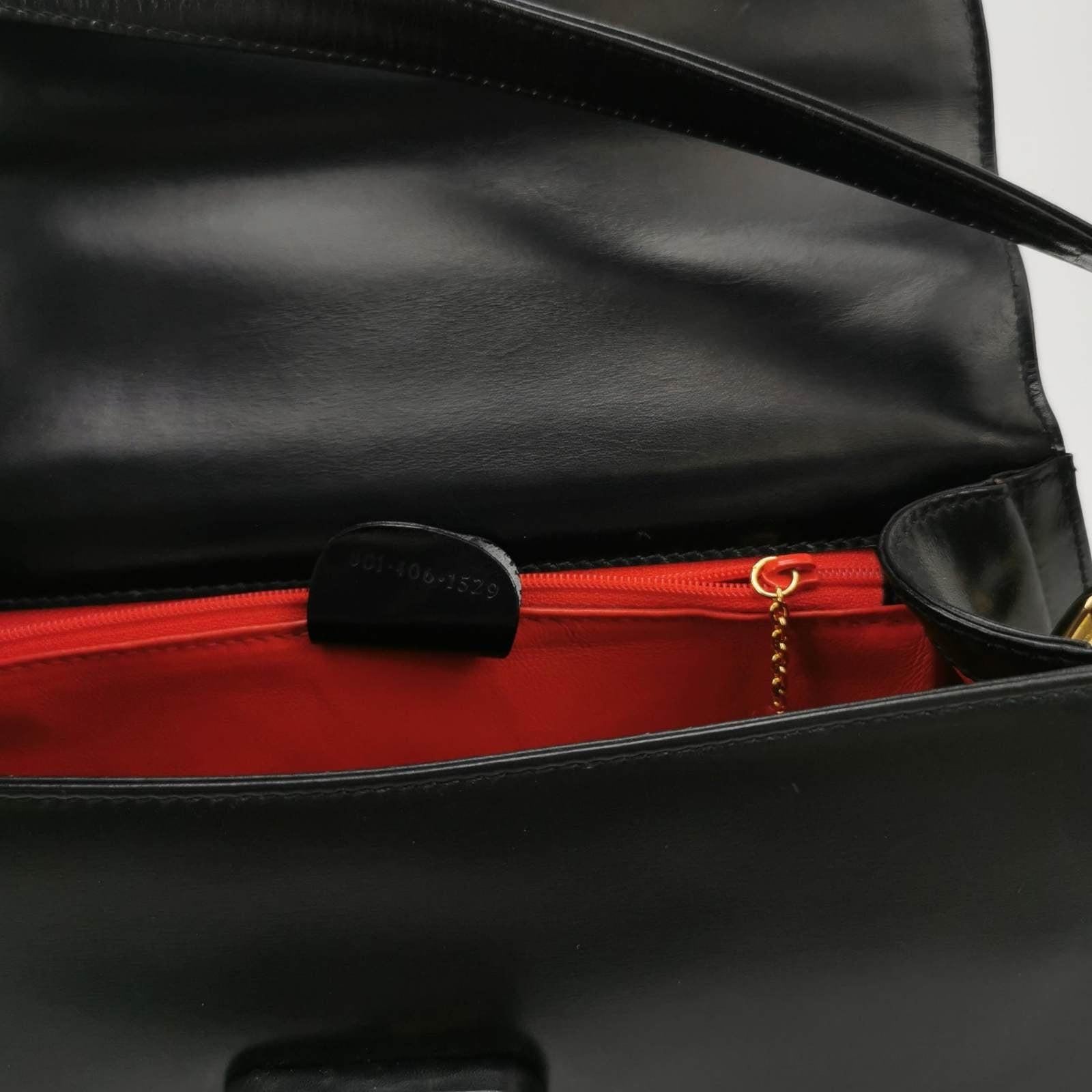 Gucci Bamboo 1947 Black Leather Medium Crossbody Bag 12