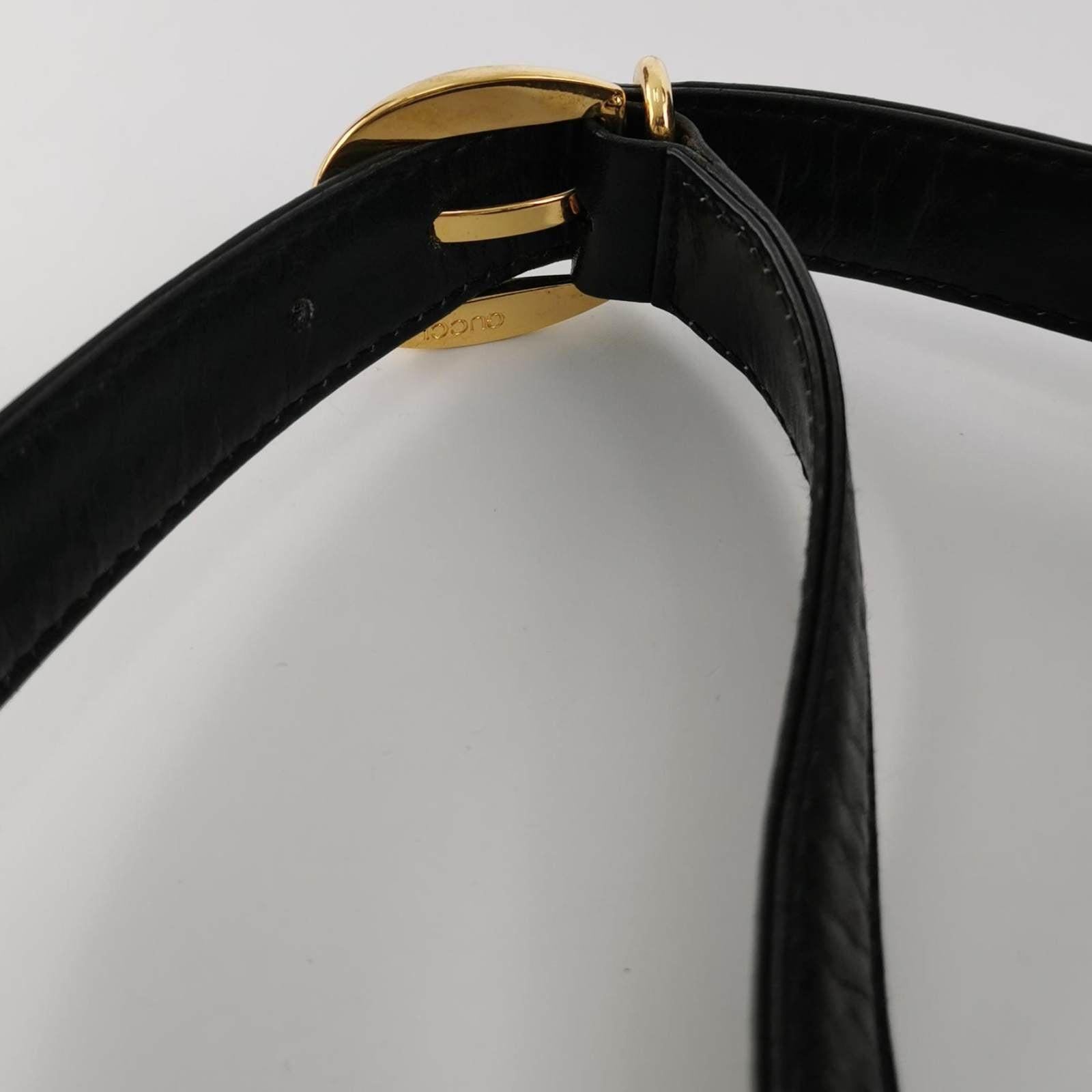 Gucci Bamboo 1947 Black Leather Medium Crossbody Bag 4
