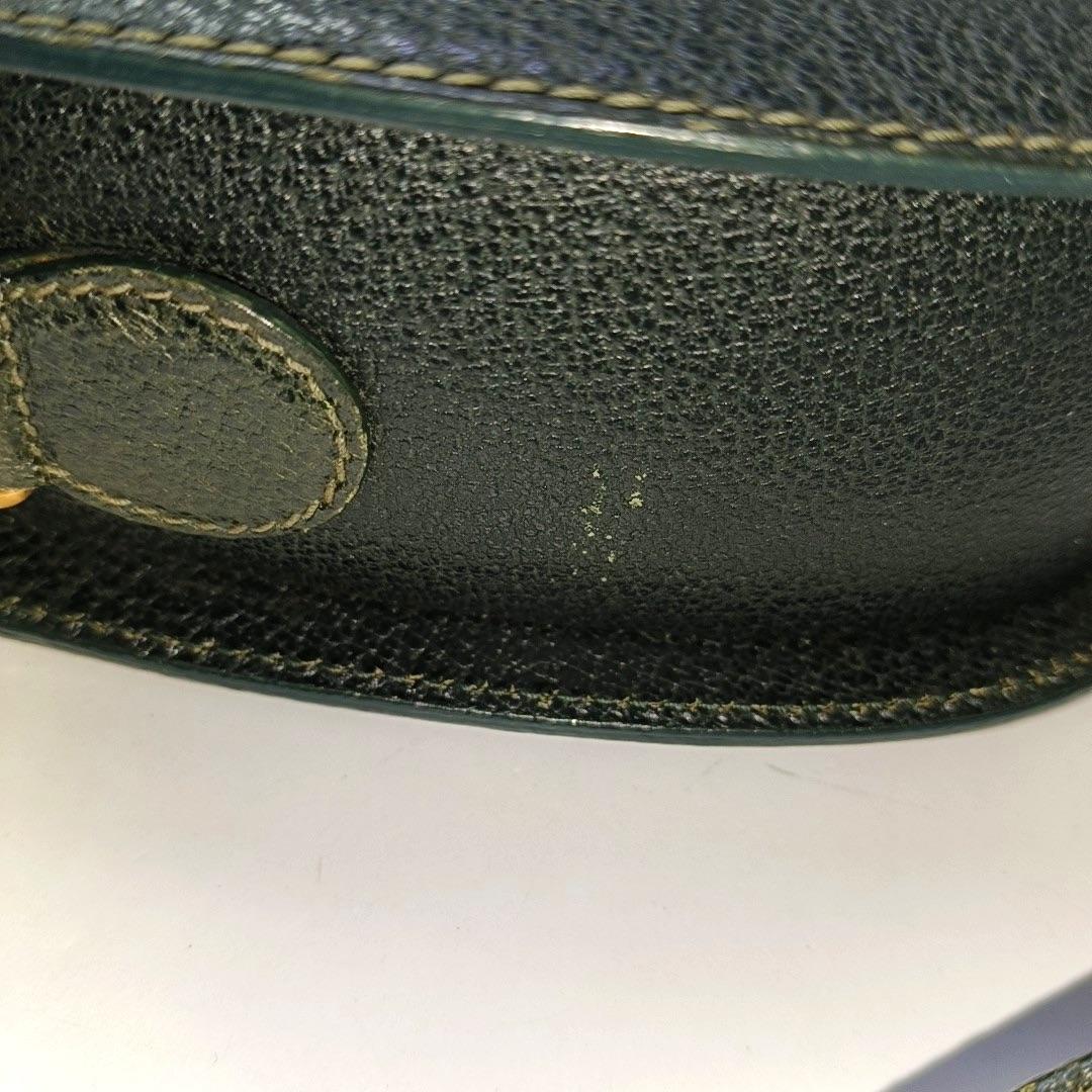 Gucci Bamboo 1947 Green Leather Medium Crossbody Bag en vente 8