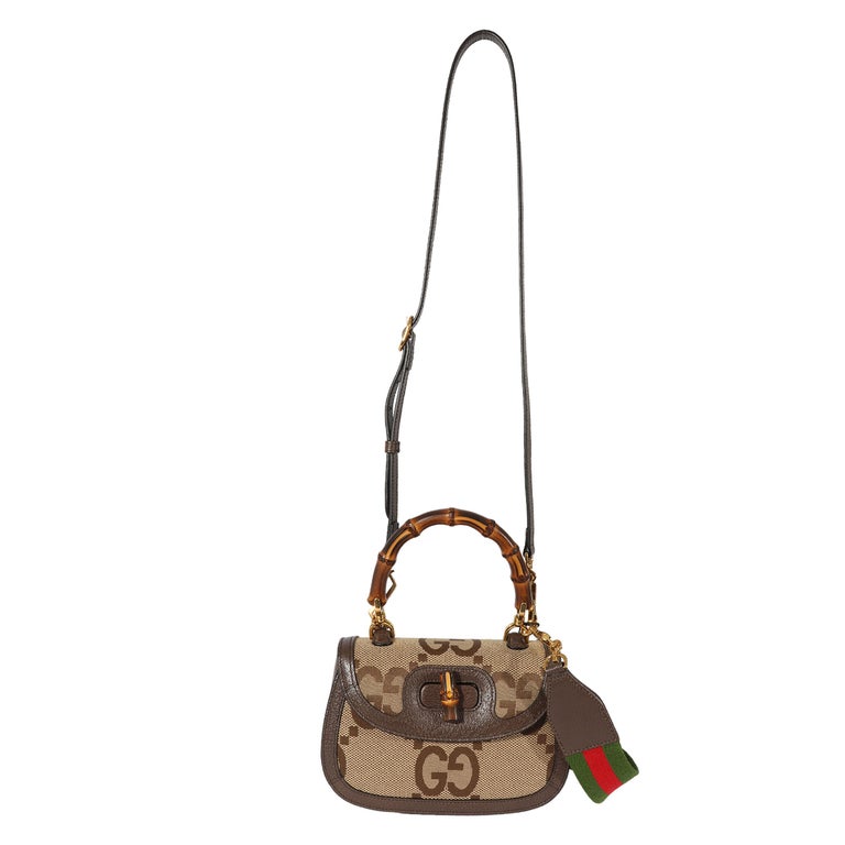 Gucci Bamboo 1947 Jumbo GG Small Handle Bag For Sale at 1stDibs