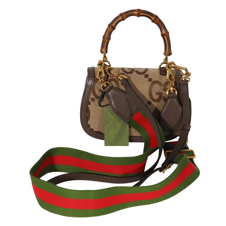 Gucci Bamboo 1947 Jumbo GG Small Handle Bag For Sale at 1stDibs