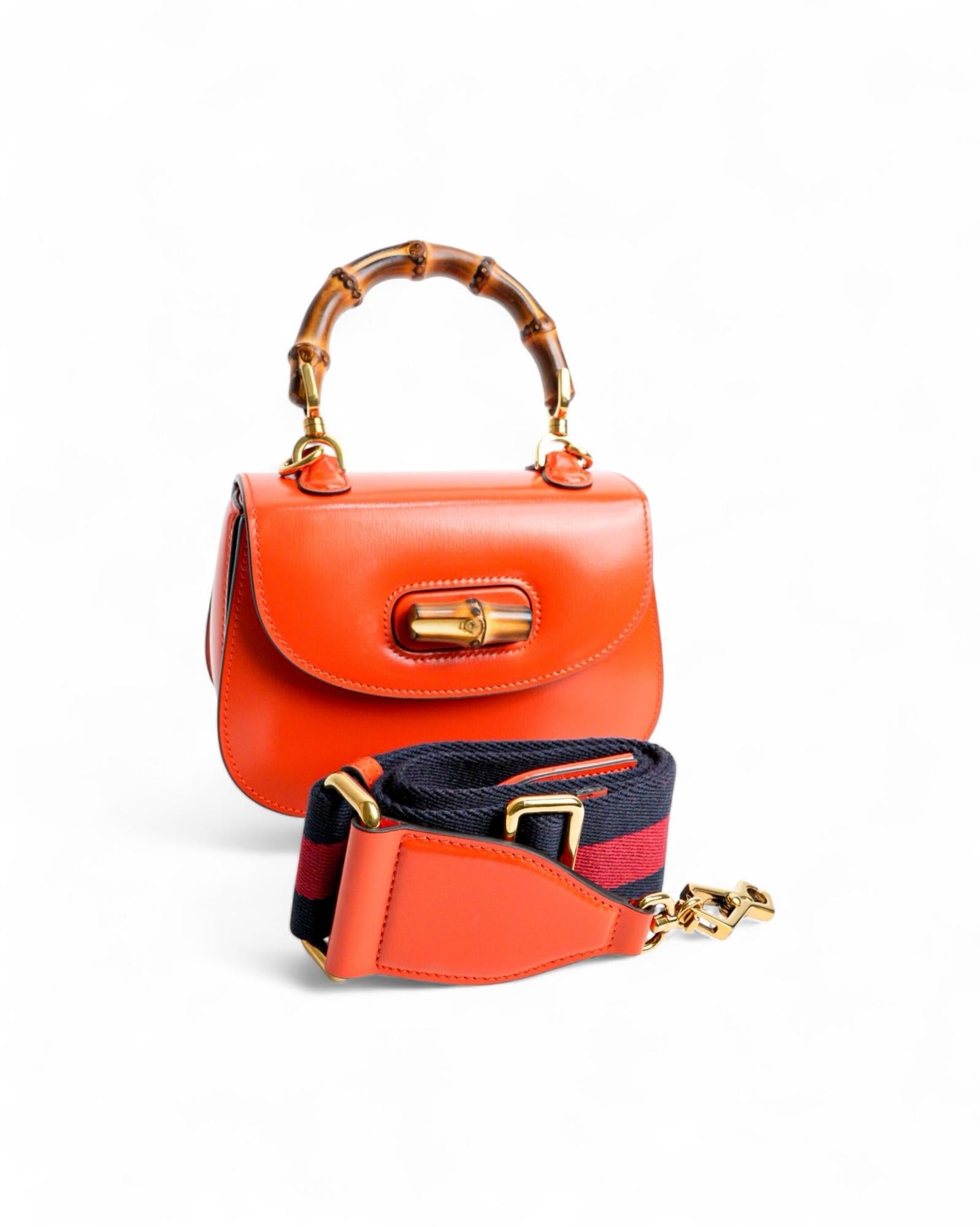 Women's Gucci Bamboo 1947 Mini Orange