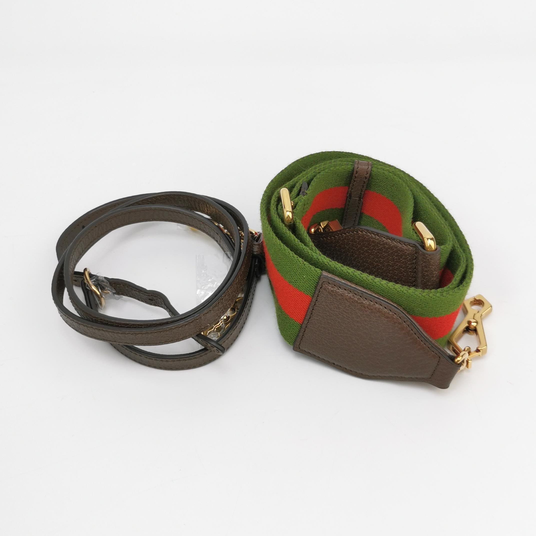 Gucci Bamboo 1947 Mini sac à bandoulière en cuir et toile marron en vente 2