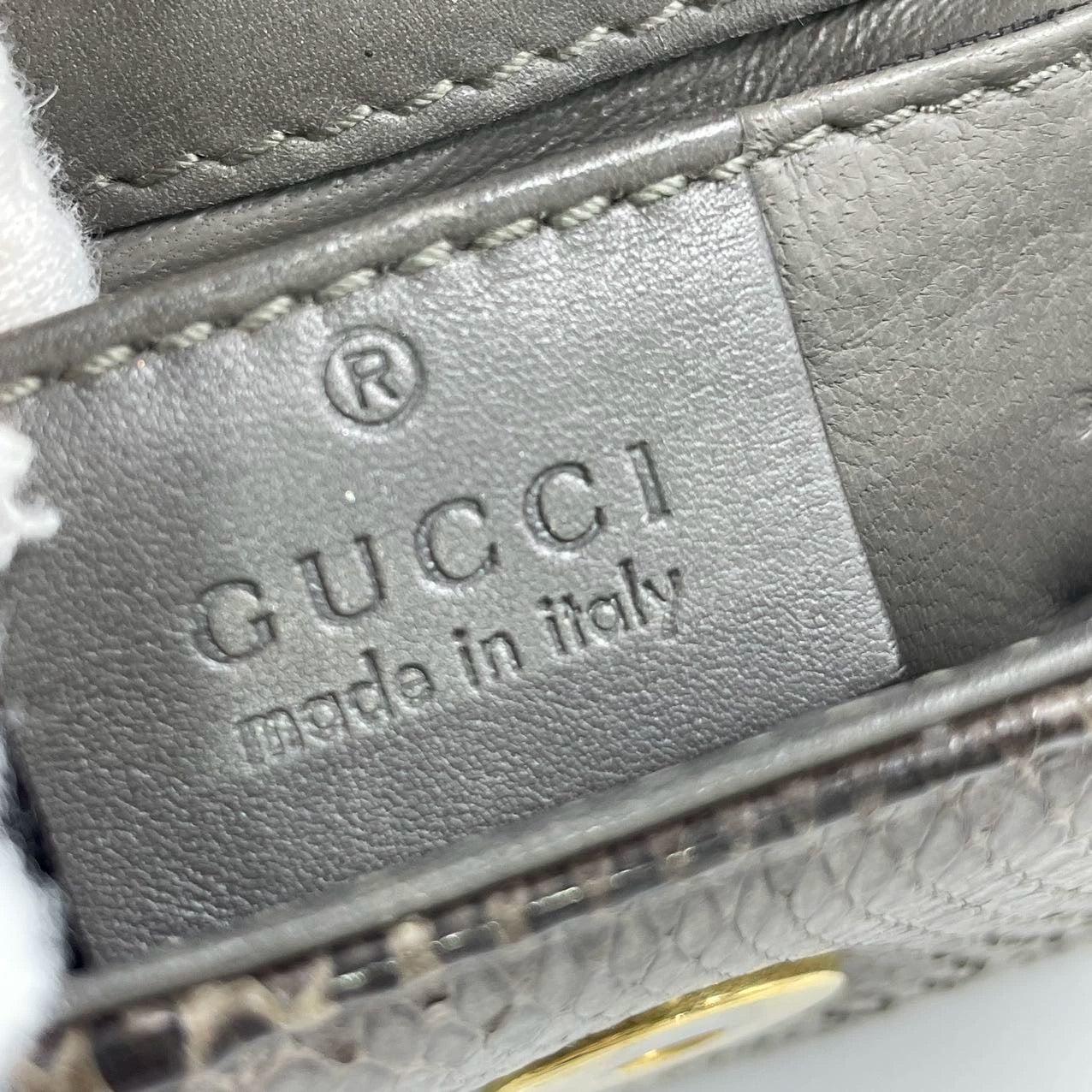 Gucci Bamboo 1947 Night Mini-Python-Abendtasche mit Kette 8