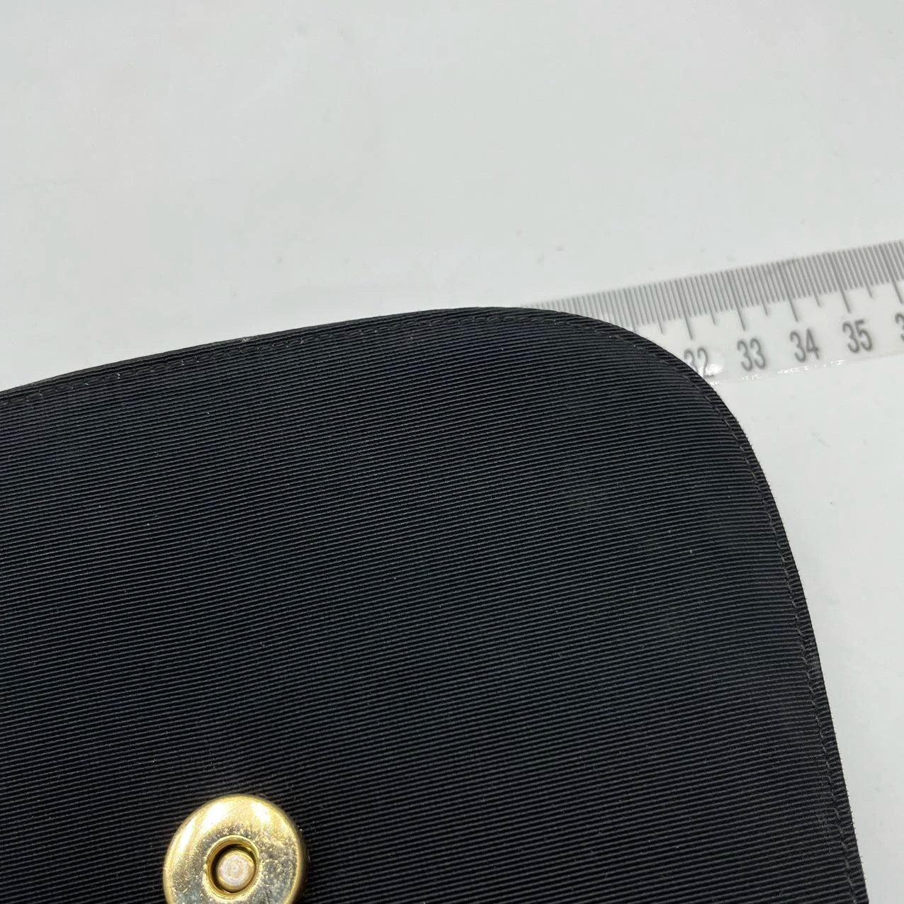Gucci Bamboo 1947 Night Super Mini Black Nylon Evening Bag with Original Chain 15