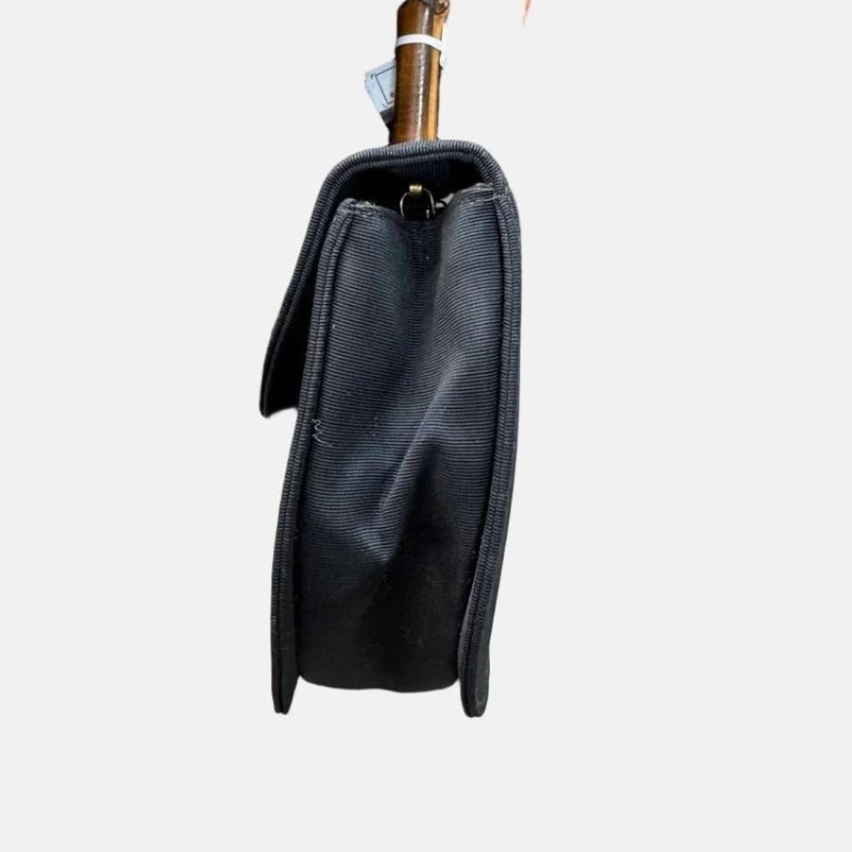 Gucci Bamboo 1947 Night Super Mini Black Nylon Evening Bag with Original Chain 3