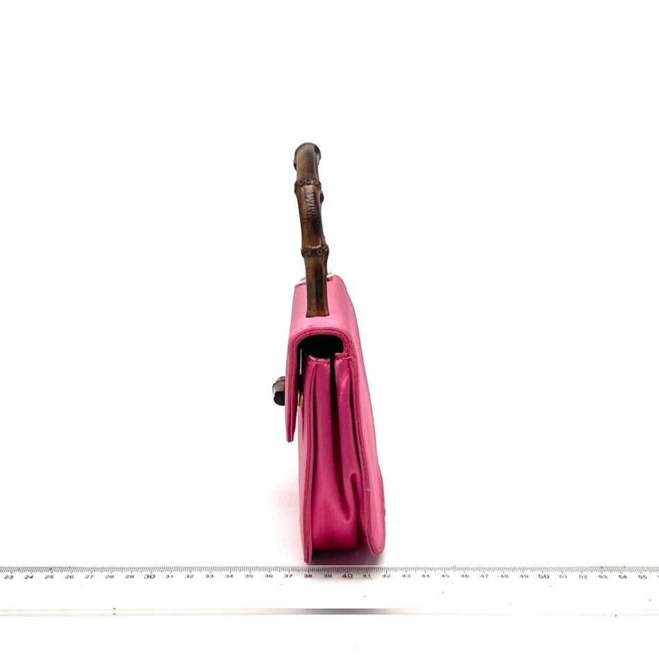 Gucci Bamboo 1947 Night Super Mini Pink Satin Evening Bag For Sale 2