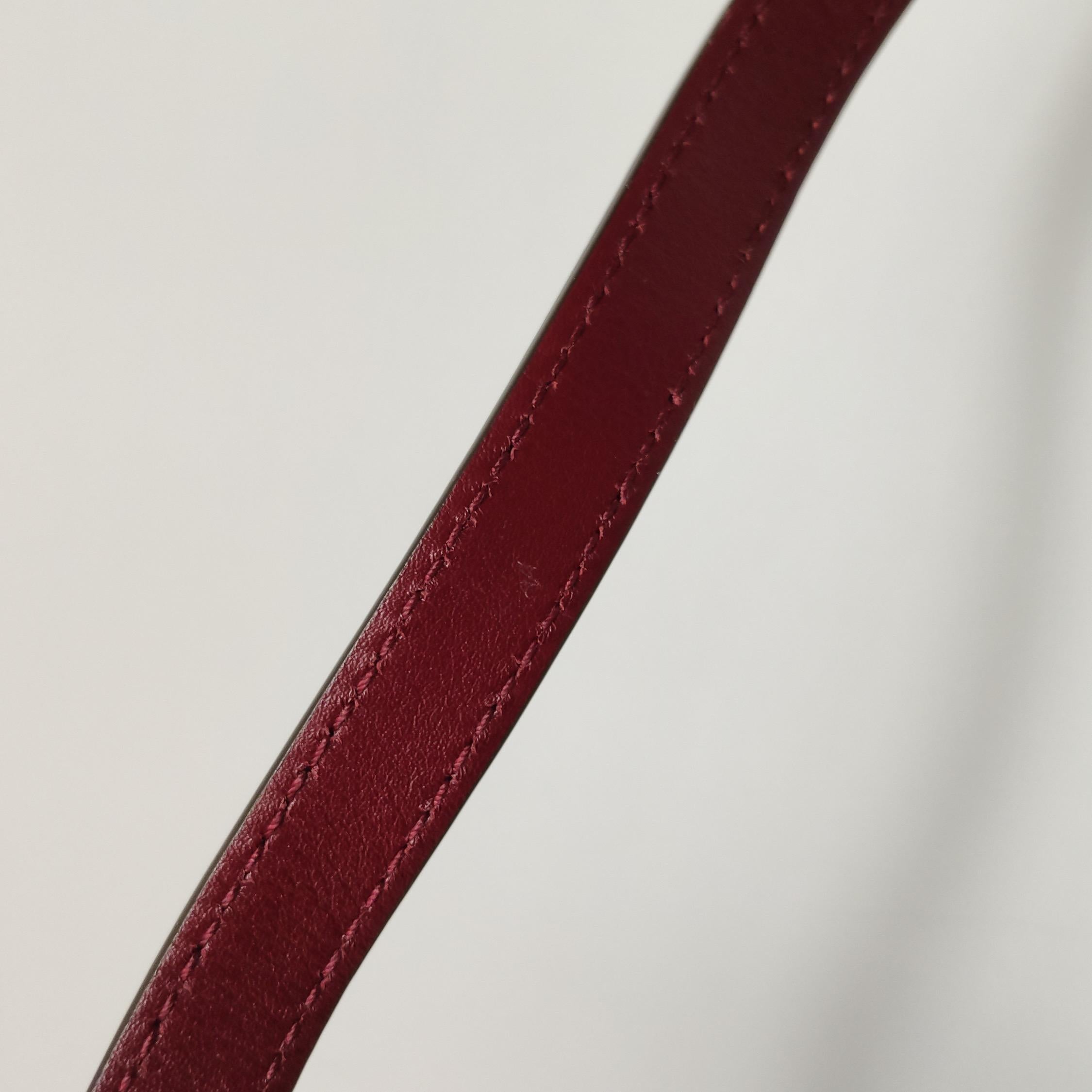 Gucci Bamboo 1947 Small Ancora Red Burgundy Patent Leather Top Handle Bag en vente 6