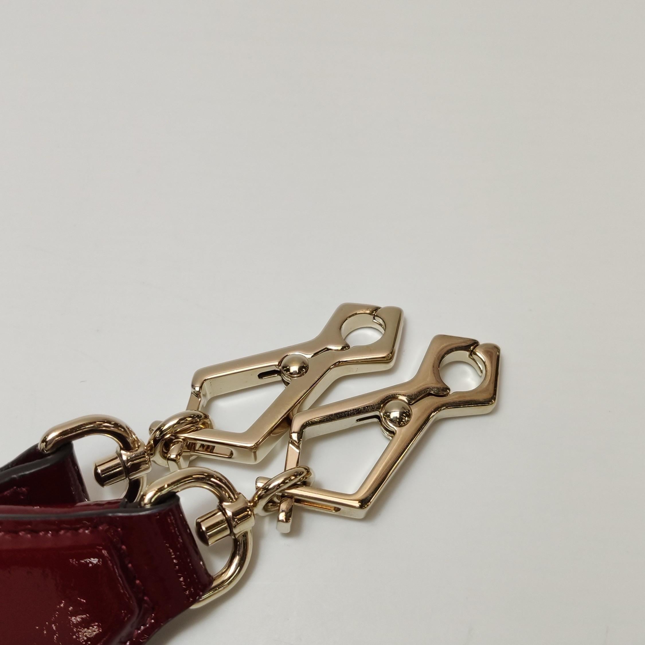 Gucci Bamboo 1947 Small Ancora Red Burgundy Patent Leather Top Handle Bag en vente 9