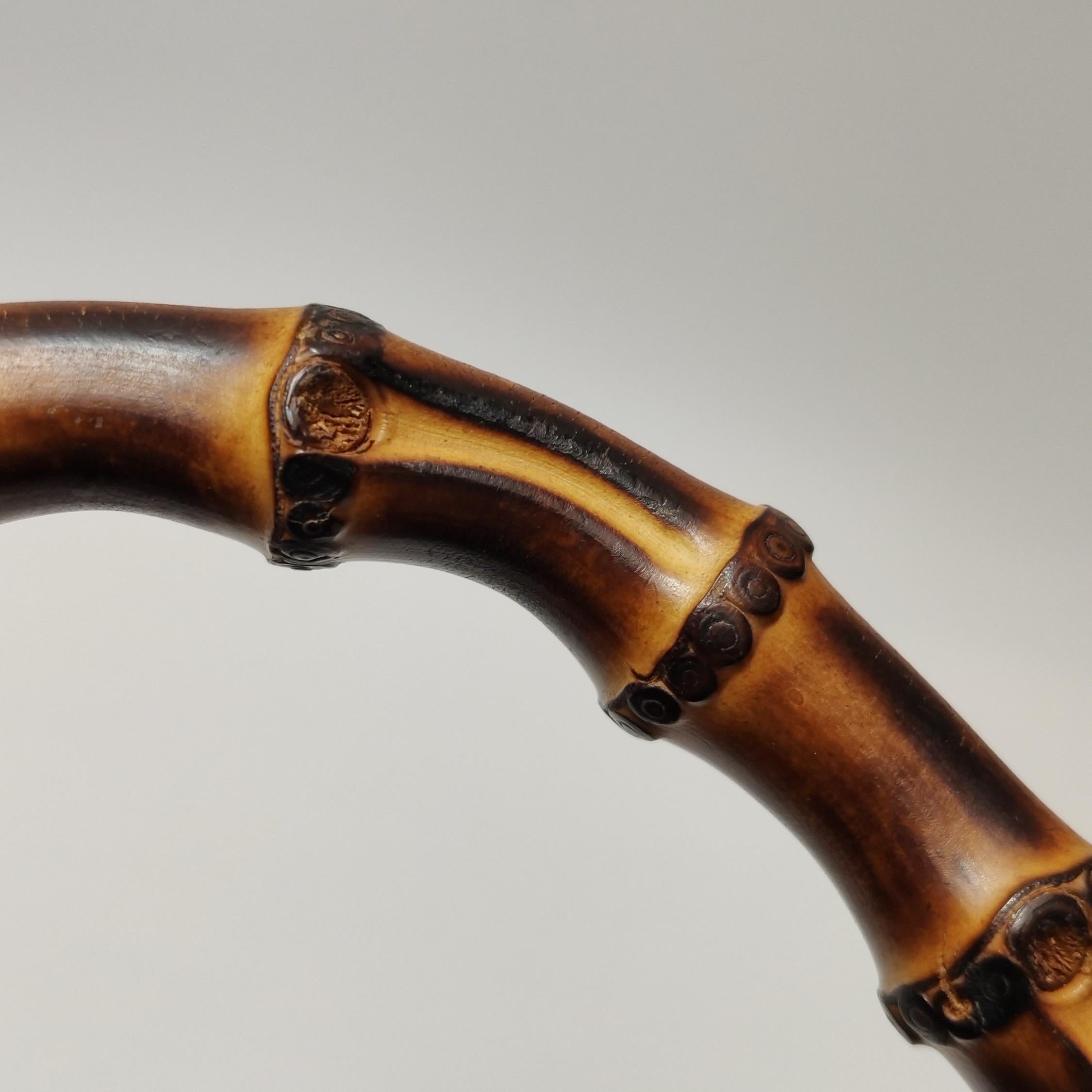 Gucci Bamboo 1947 Small Ancora Red Burgundy Patent Leather Top Handle Bag en vente 12