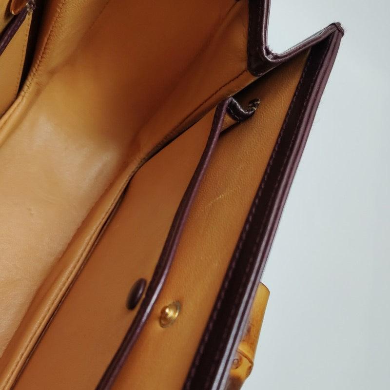 Gucci Bamboo 1947 Top Handle Bag Box Leather Medium Dark Chocolate Brown 6