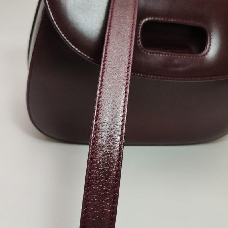 Gucci Bamboo 1947 Top Handle Bag Box Leather Medium Dark Chocolate Brown 14