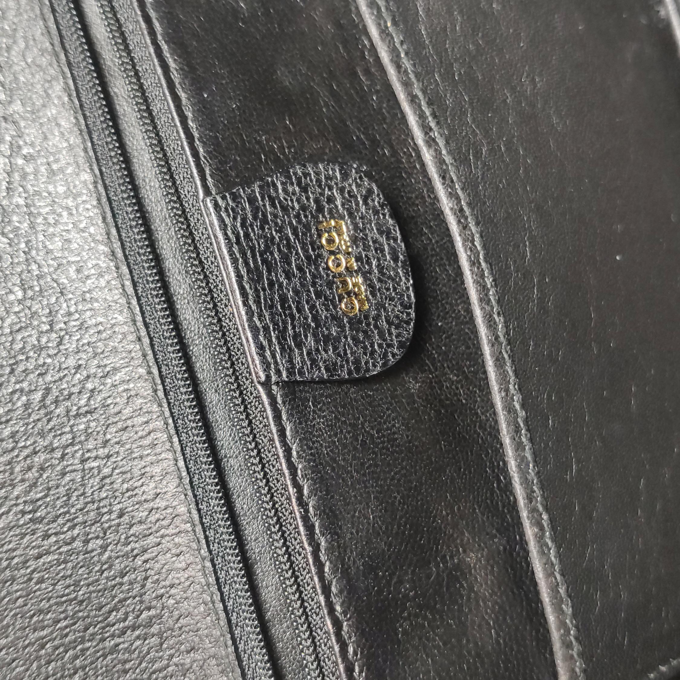 Gucci Bamboo 1947 Borsa a manico alto in pelle media nera in vendita 5