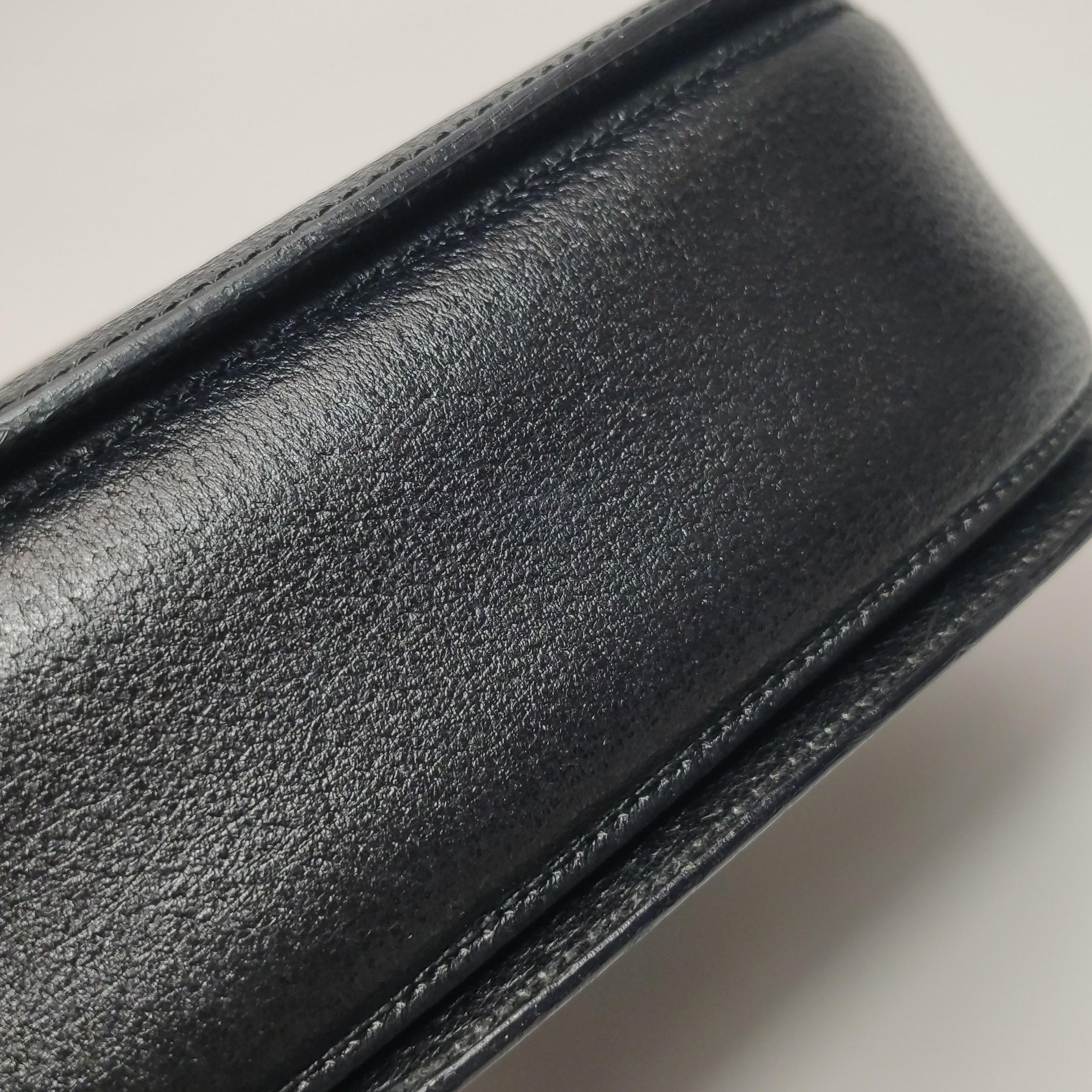 Gucci Bamboo 1947 Borsa a manico alto in pelle media nera in vendita 15