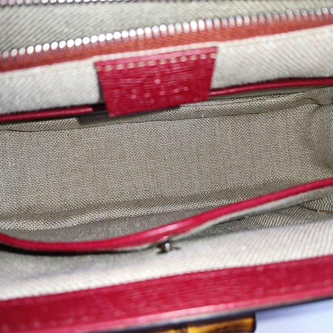 Gucci Bamboo 1947 Top Handle Bag Leather Medium Burgundy with Strap 3
