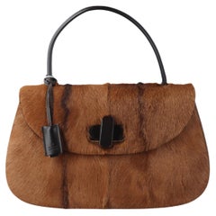 Bolso de asa superior Gucci Bamboo 1947 Piel de becerro estilo poni mediana