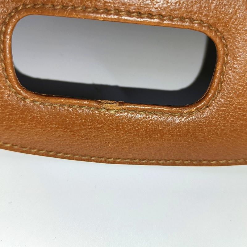 Gucci Bamboo 1947 Top Handle Bag Leather Medium Tan Brown 7