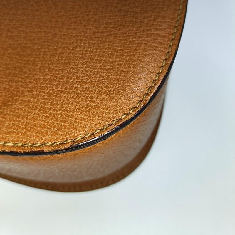 Gucci Bamboo 1947 Top Handle Bag Leather Medium Tan Brown 13