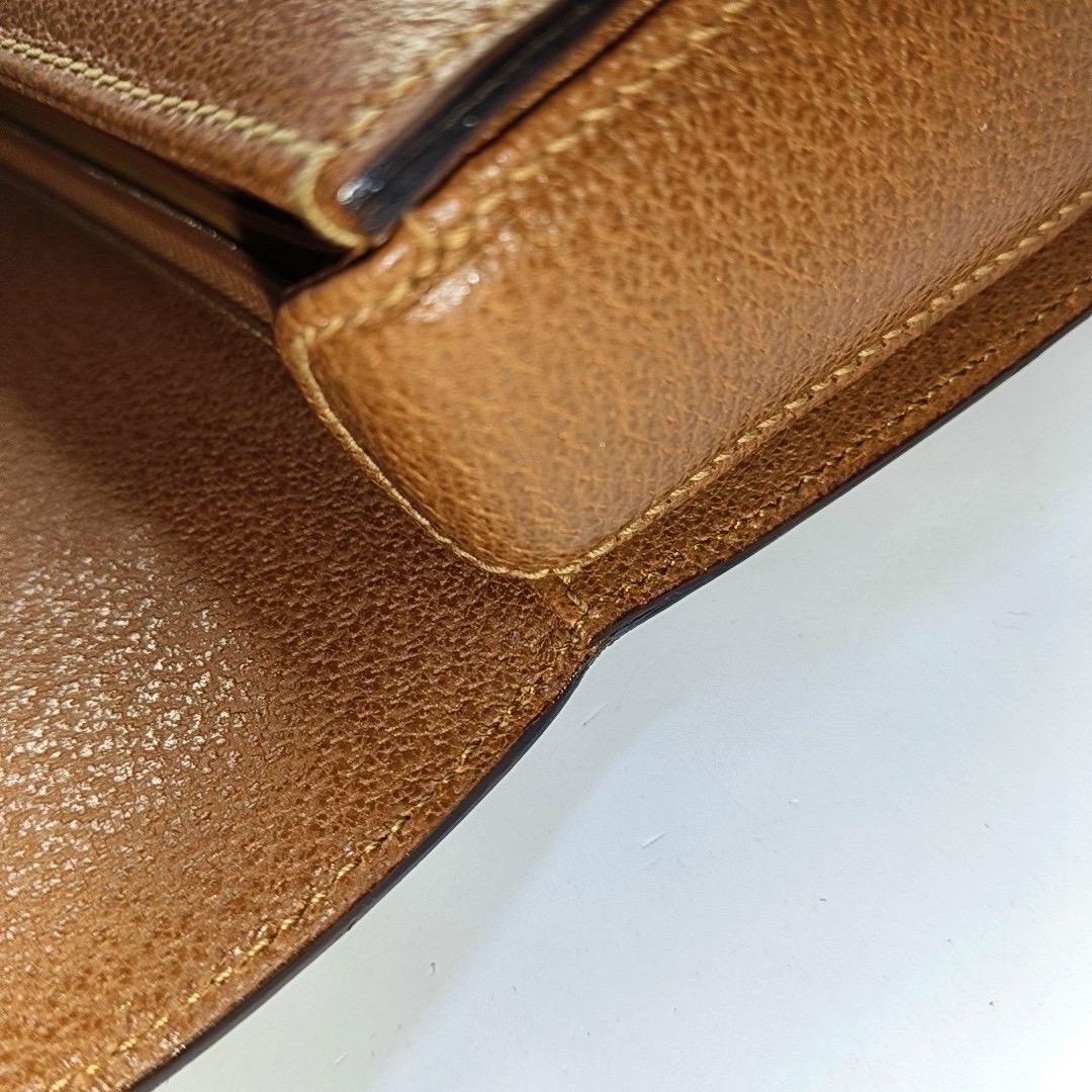 Gucci Bamboo 1947 Top Handle Bag Leather Medium Tan Brown 2