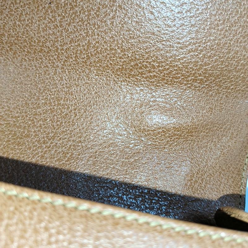 Gucci Bamboo 1947 Top Handle Bag Leather Medium Tan Brown 4