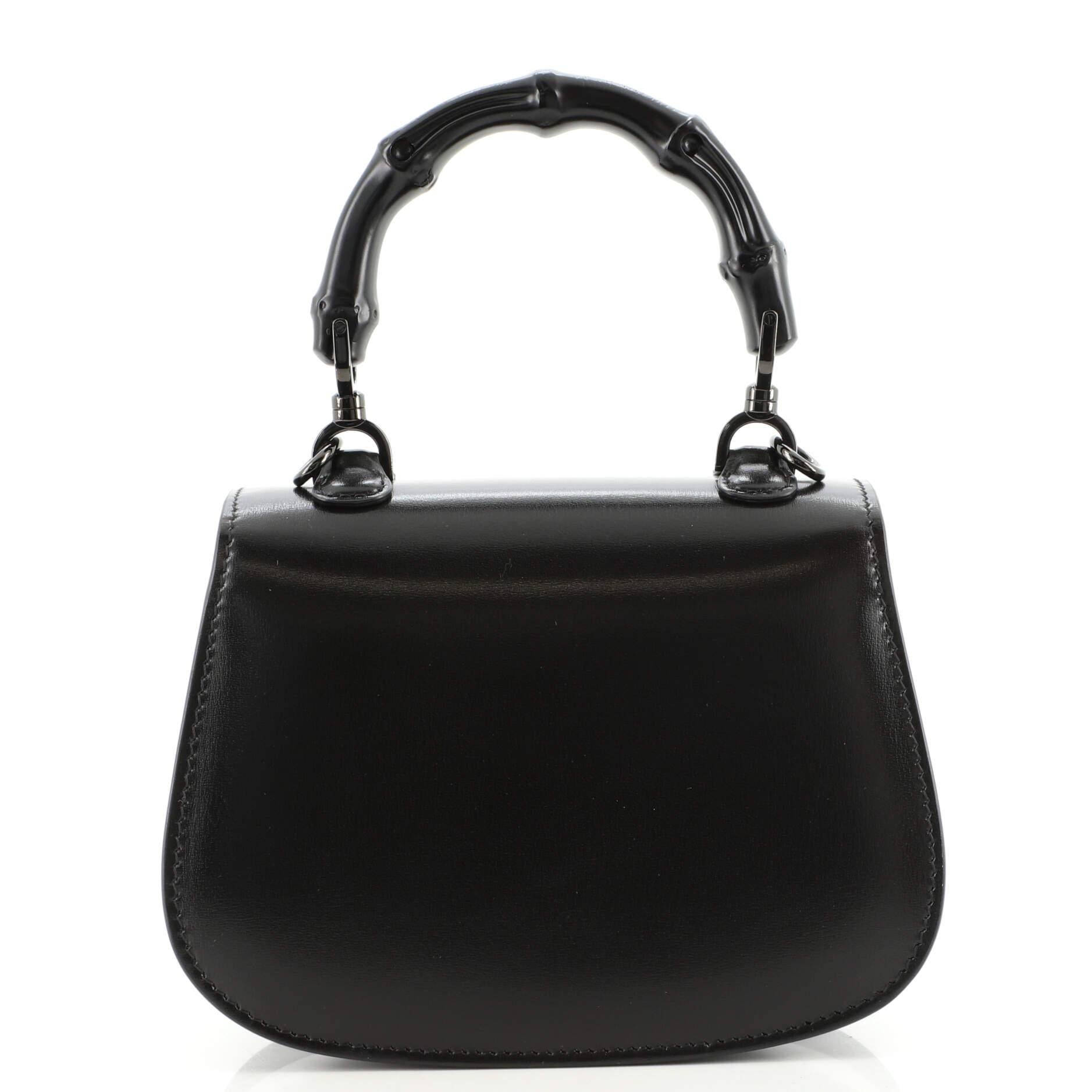 Women's or Men's Gucci Bamboo 1947 Top Handle Bag Leather Mini