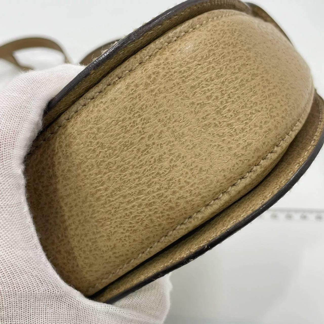 Gucci Bamboo 1947 Top Handle Bag Leather Small Beige with Strap 15