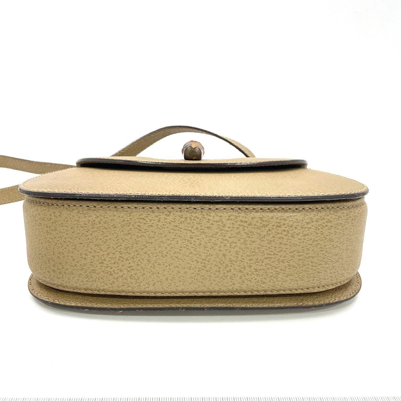 Gucci Bamboo 1947 Top Handle Bag Leather Small Beige with Strap 2