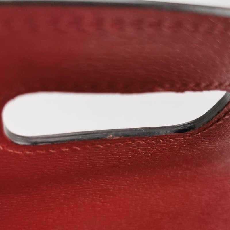 Gucci Bamboo 1947 Top Handle Bag Leather Small Burgundy with Strap For Sale 3