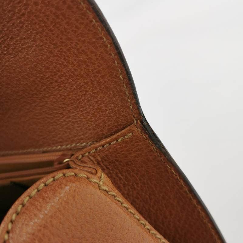 Gucci Bamboo 1947 Top Handle Bag Leather Small Camel with Strap For Sale 7