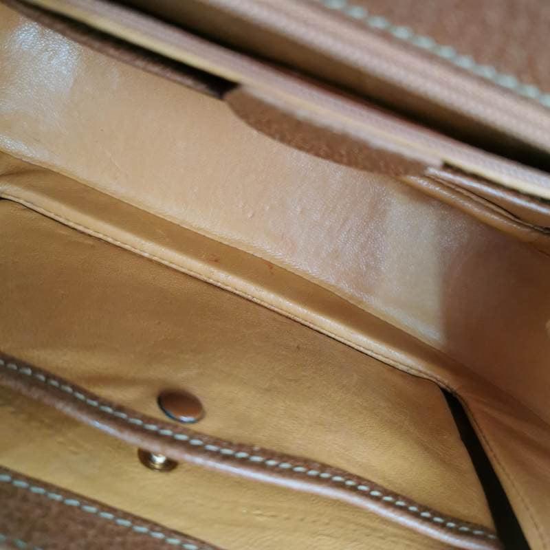 Gucci Bamboo 1947 Top Handle Bag Leather Small Camel with Strap For Sale 10