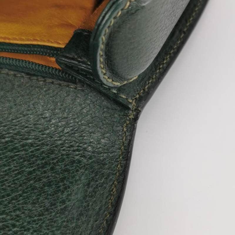 Gucci Bamboo 1947 Top Handle Bag Leather Small Dark Green 7
