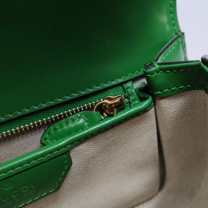 Gucci Bamboo 1947 Top Handle Bag Small Green Box Leather 11