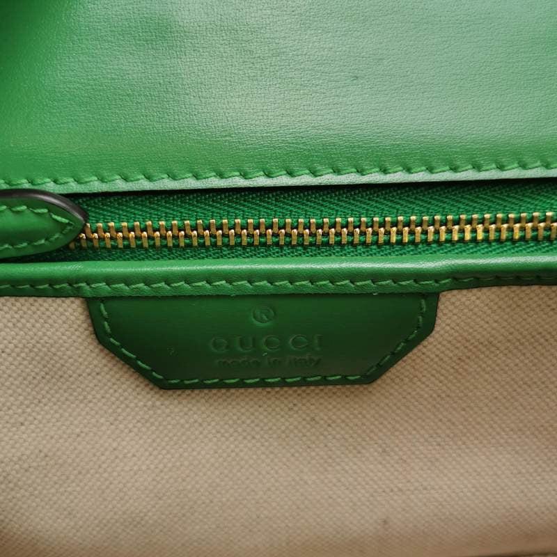 Gucci Bamboo 1947 Top Handle Bag Small Green Box Leather 4