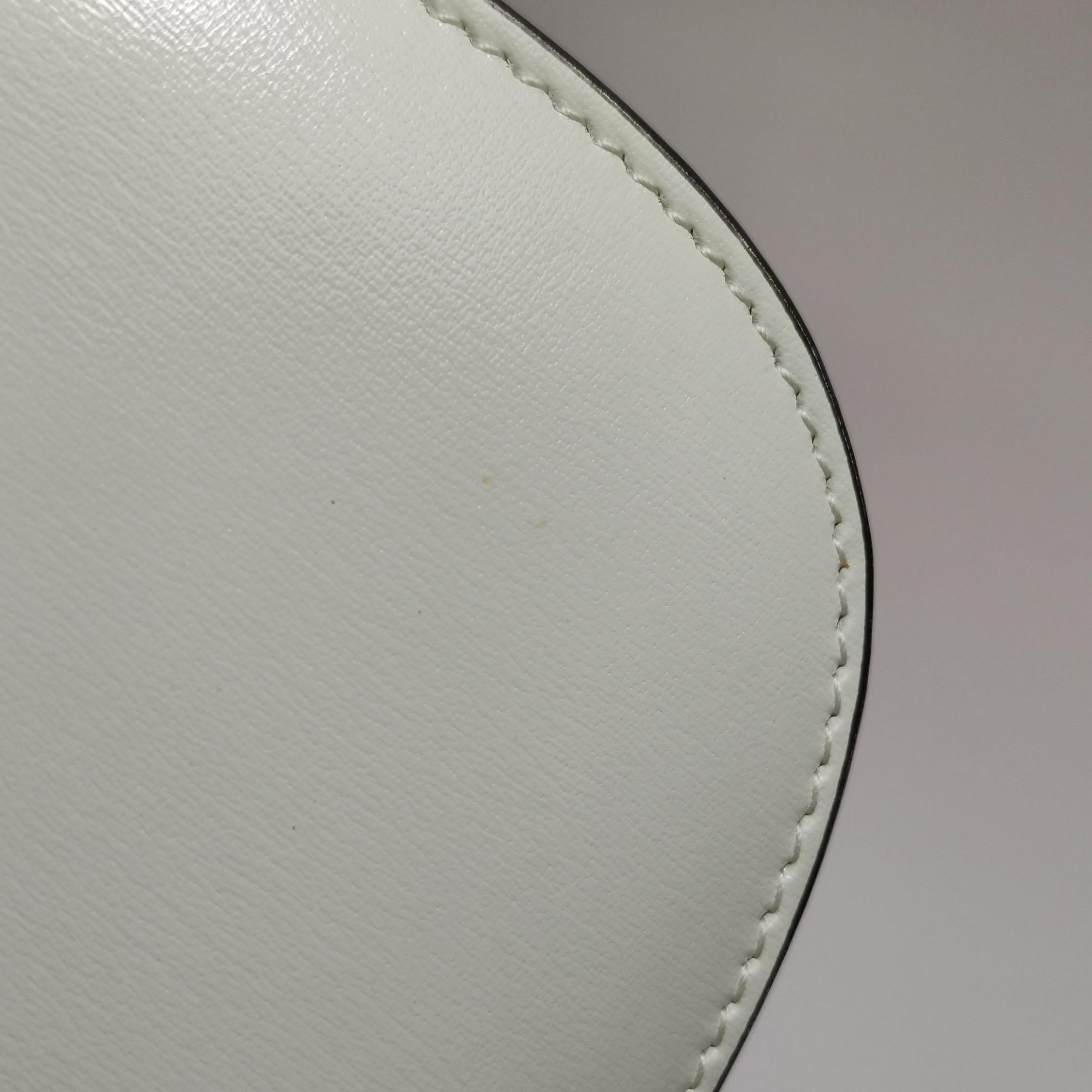 Gucci Bamboo 1947 Top Handle Bag Small White Box Leather Canvas Strap For Sale 7