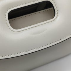 Gucci Bamboo 1947 Top Handle Bag Small White Box Leather Canvas Strap