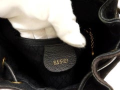 Gucci Bamboo 232896 Schwarzer Rucksack aus Wildleder aus Wildleder