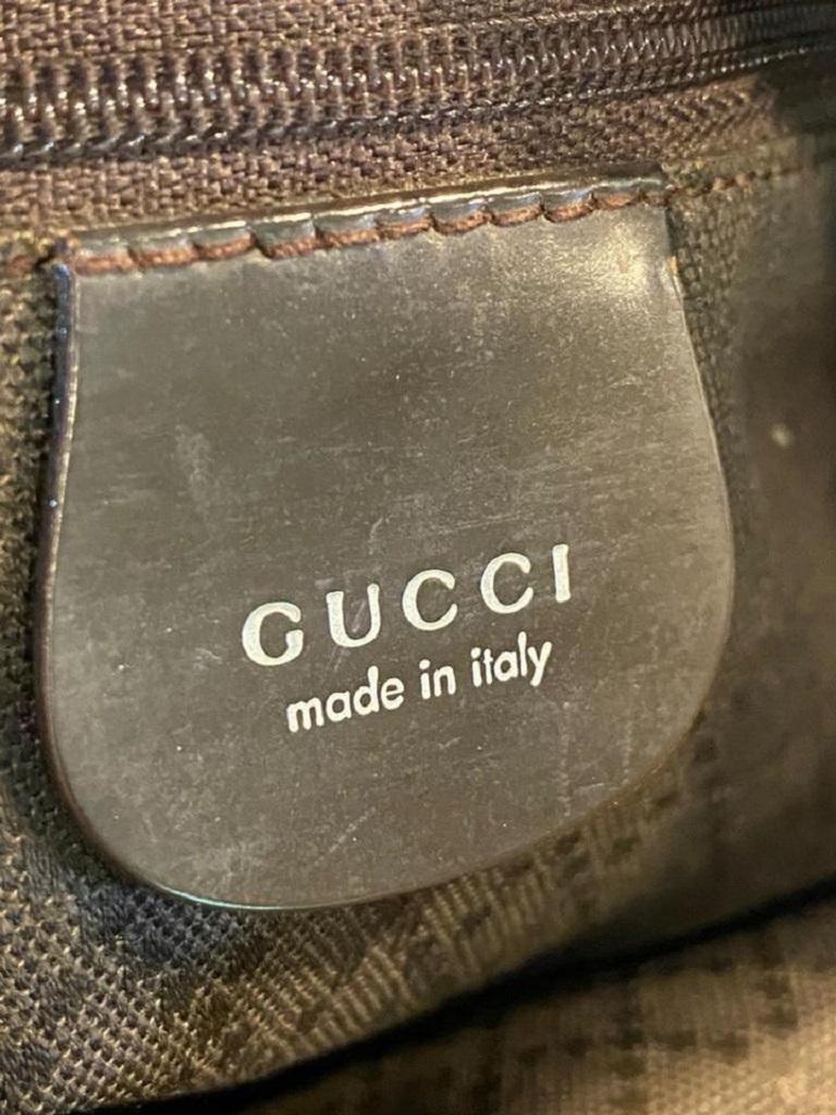 Gucci Bamboo 2way 9ga629 Brown Nylon Hobo Bag For Sale 1