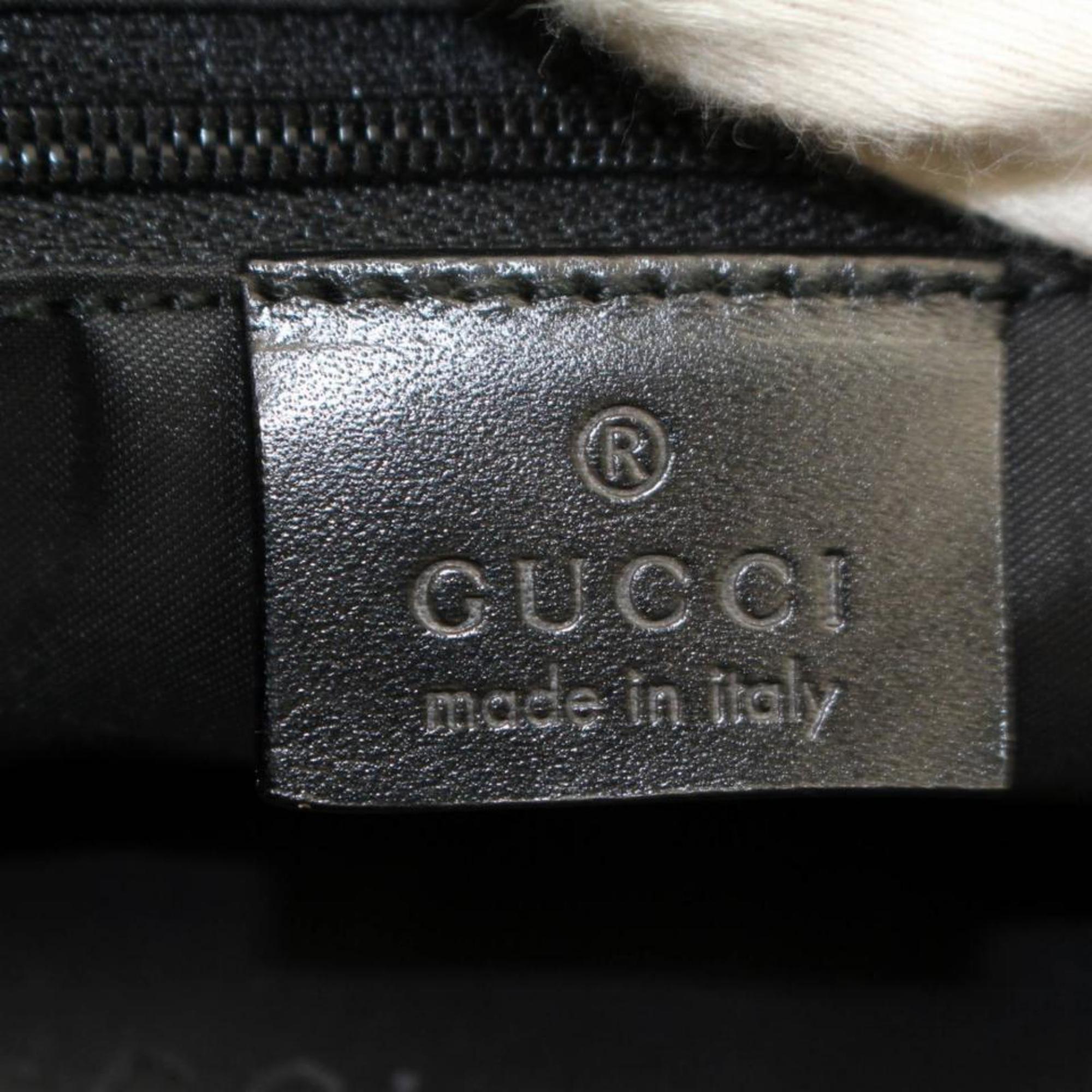 Gucci Bamboo 2way Hobo 868599 Black Nylon Shoulder Bag For Sale 8