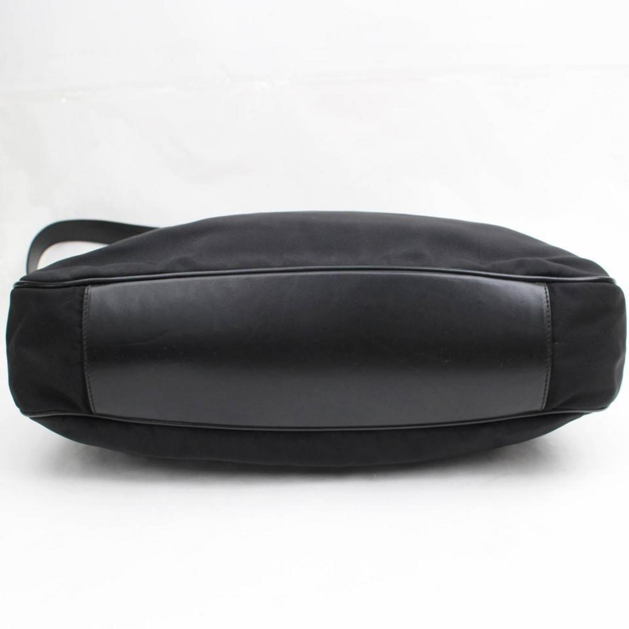 Gucci Bamboo 2way Hobo 868599 Black Nylon Shoulder Bag For Sale 3