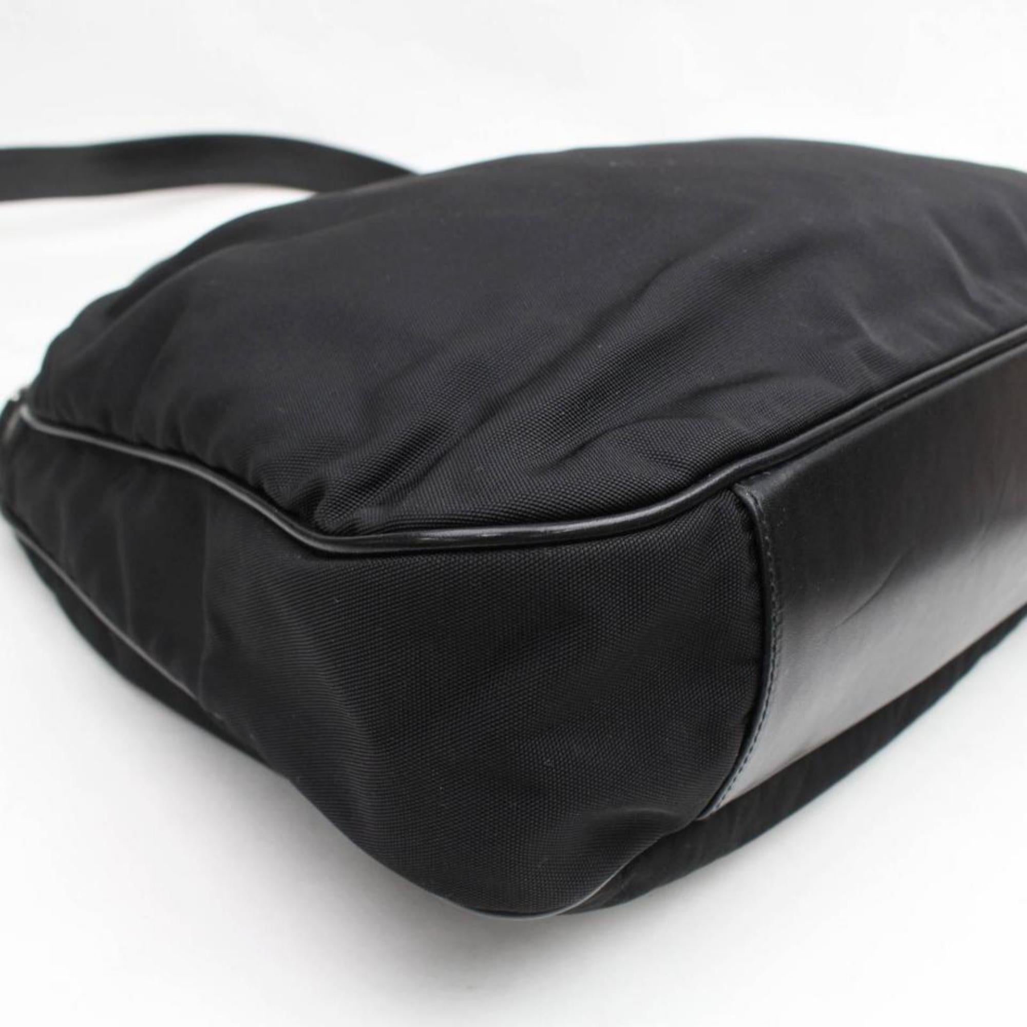 Gucci Bamboo 2way Hobo 868599 Black Nylon Shoulder Bag For Sale 5