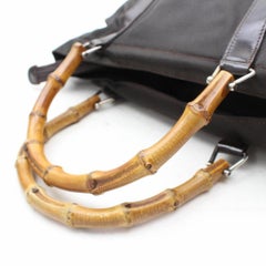 Gucci Bamboo 869135 Brown Nylon Tote