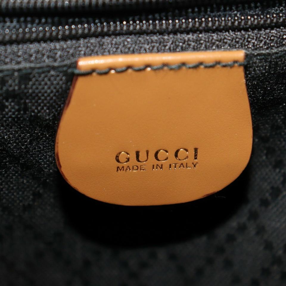 Women's Gucci Bamboo 872505 Brown Enamel Backpack