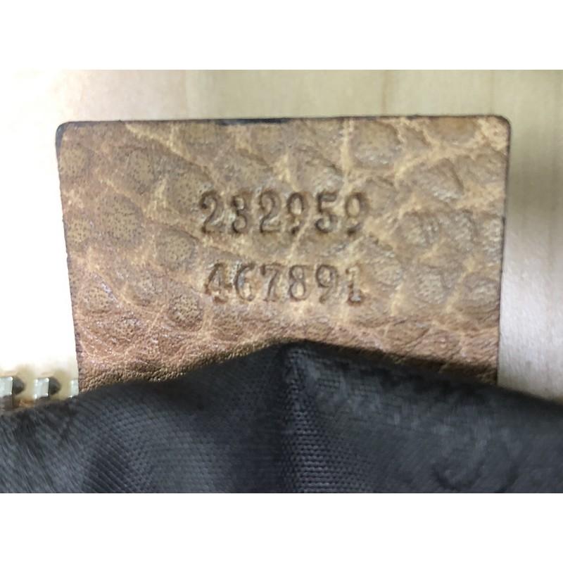 Gucci Bamboo Bar Shoulder Bag GG Canvas Medium In Good Condition In NY, NY